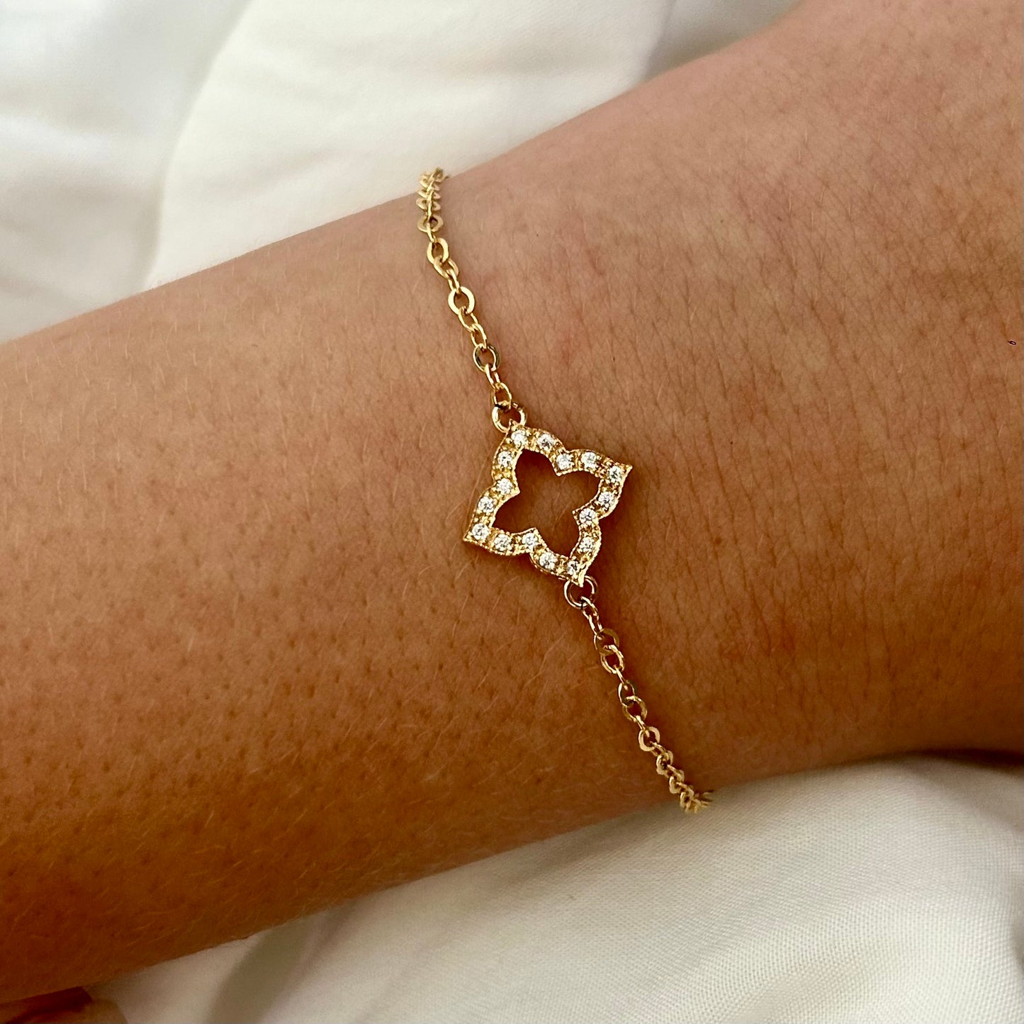 Diamond Clover Bracelet