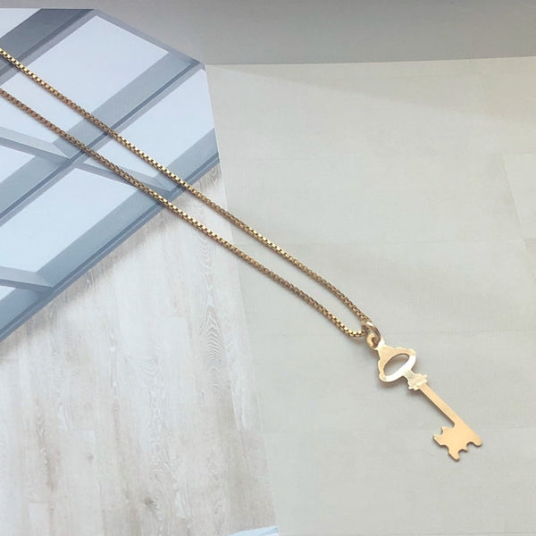 Key Necklace || 14K Solid Gold
