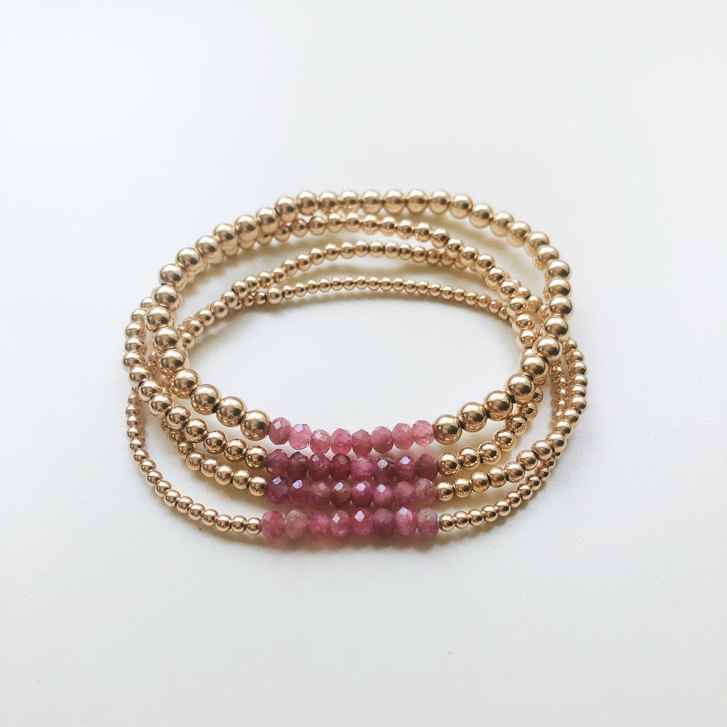Bead Bracelets + Precious Stones
