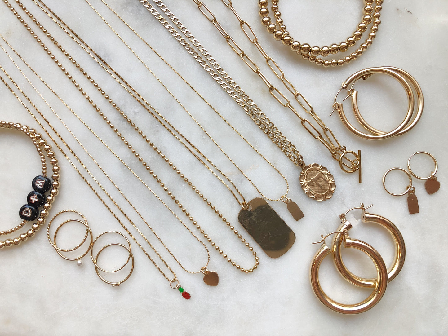 Natalie || Thick Hoops || 14k Gold