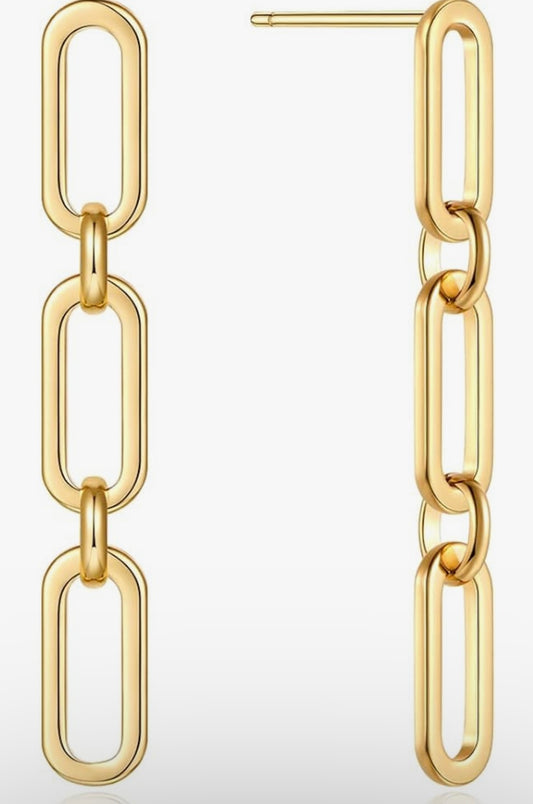 Paperclip Link Earrings