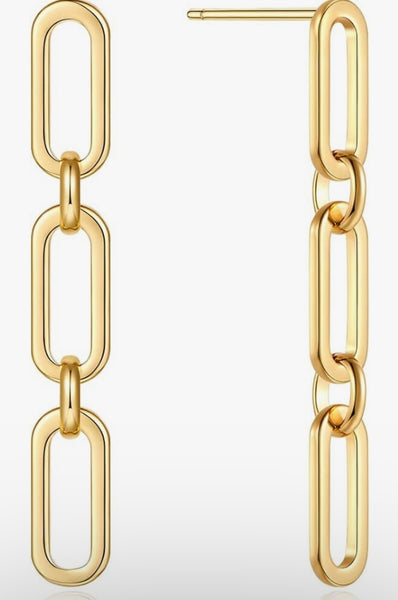 Paperclip Link Earrings