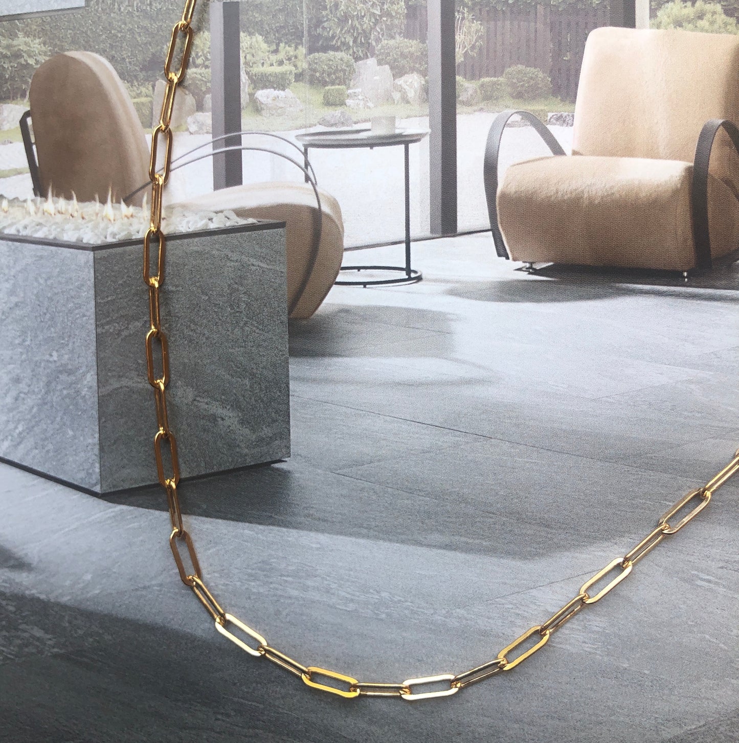 Small Paperclip Chain Link Necklace