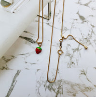 Strawberry Necklace | 14k solid gold