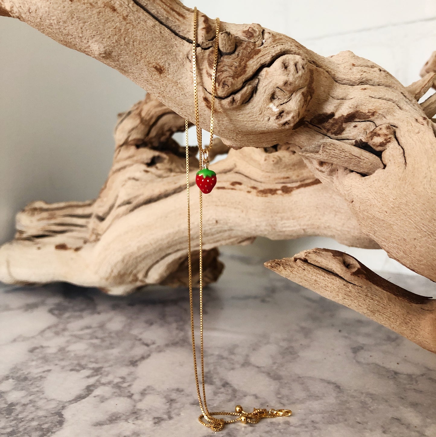 Strawberry Necklace | 14k solid gold