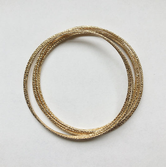 Thin Gold Bangles