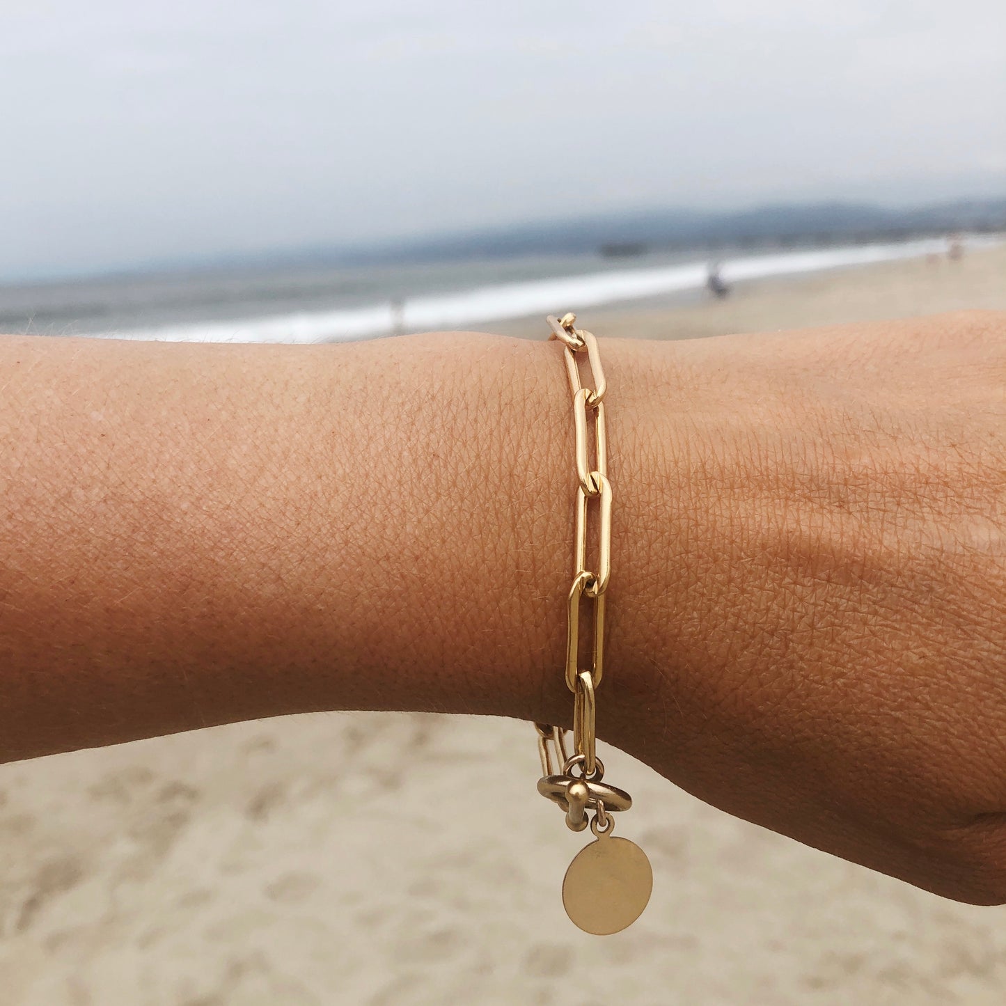 Large Paperclip Chain Link Bracelet