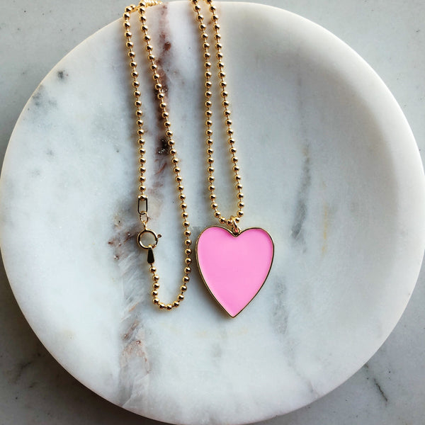 Pink Heart Necklace