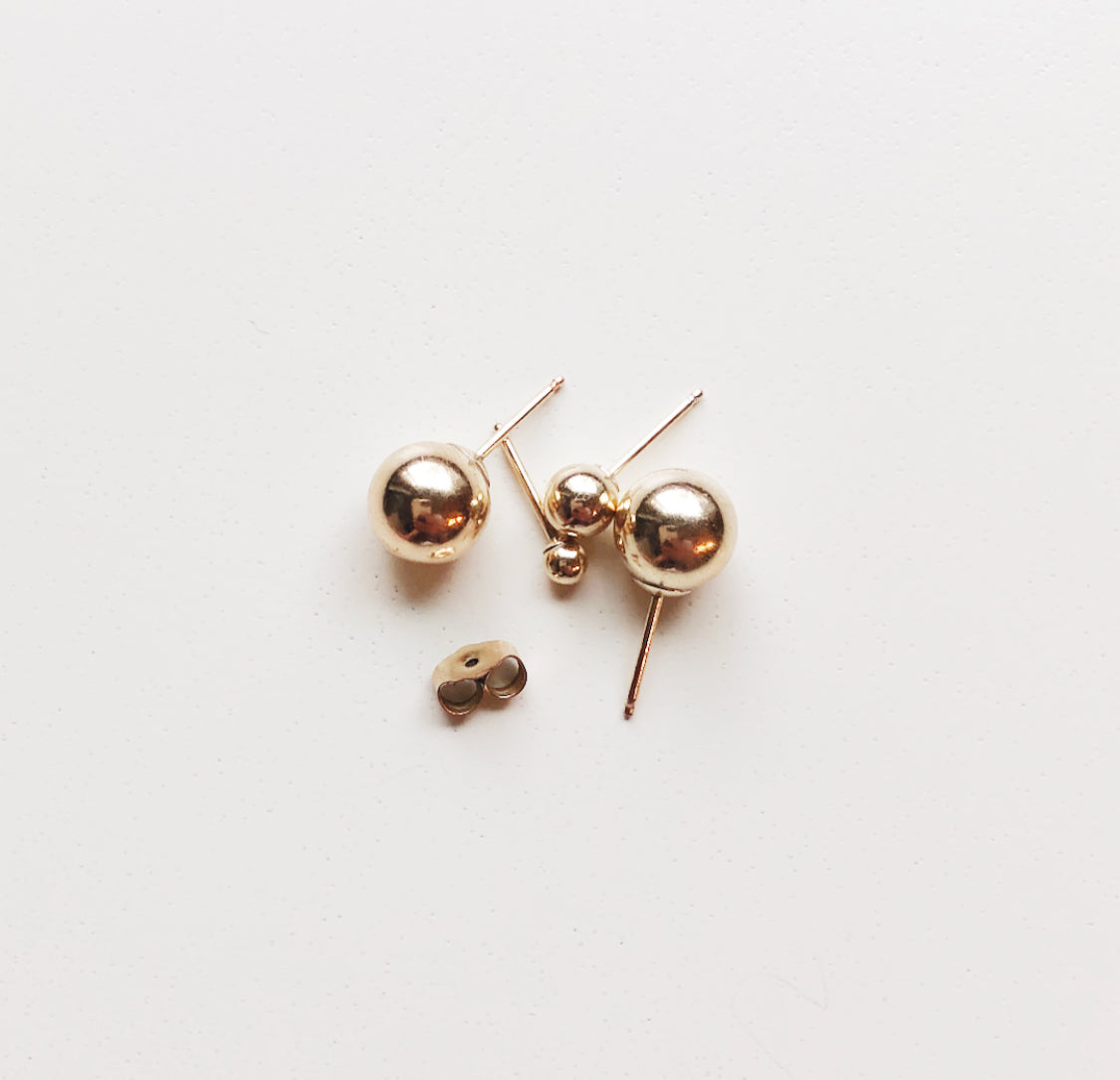 Gold Ball Earrings