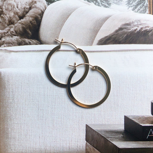 Click In Flat Hoop Earrings