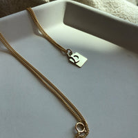 Initial Dog Charm Necklace