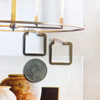 Romy Hoops || Click In Square Hoop Earrings