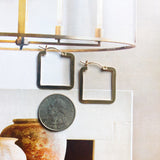 Romy Hoops || Click In Square Hoop Earrings