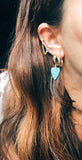 Blue Evil Eye Hoops
