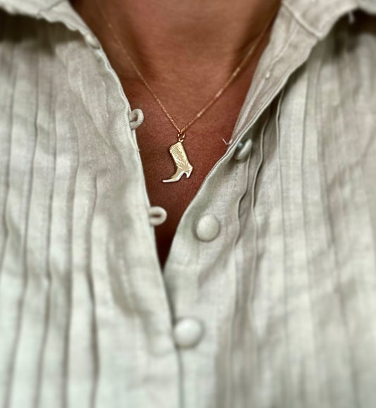 Beth Cowboy Boot Necklace