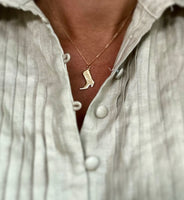 Beth Cowboy Boot Necklace