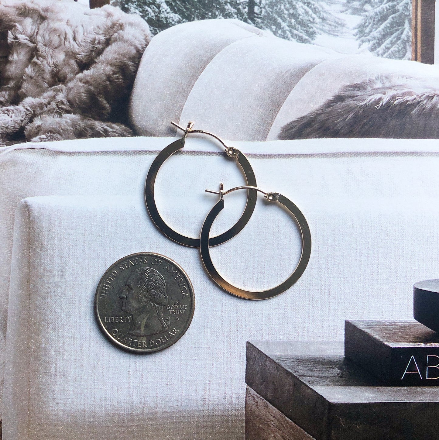 Click In Flat Hoop Earrings