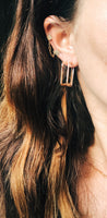 Romy Hoops || Click In Square Hoop Earrings