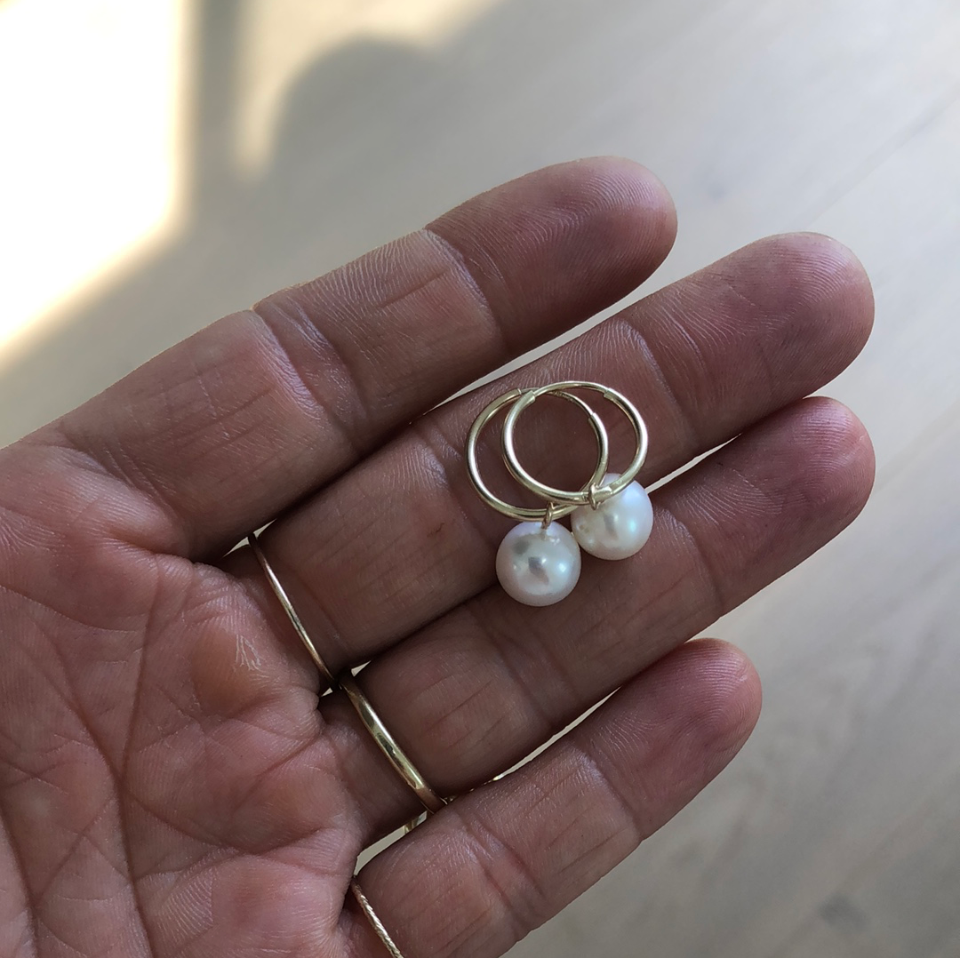 Pearl Hoops