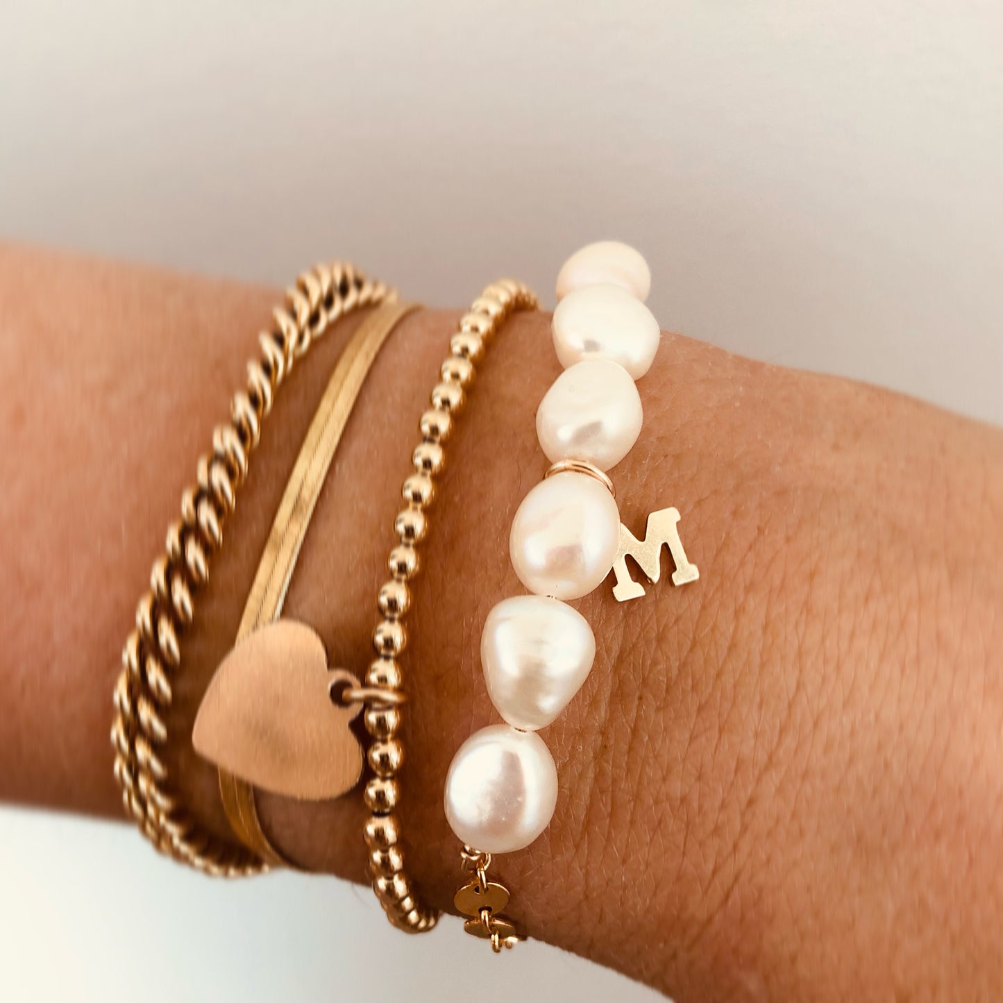 Pearl Initial Bracelet
