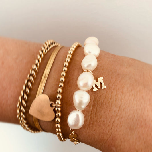 Pearl Initial Bracelet