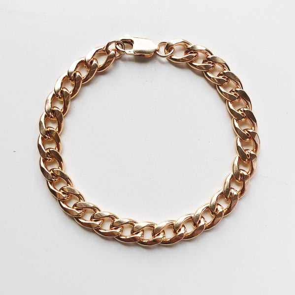 Chunky Matte Gold Chain Bracelet | Fresh Designs