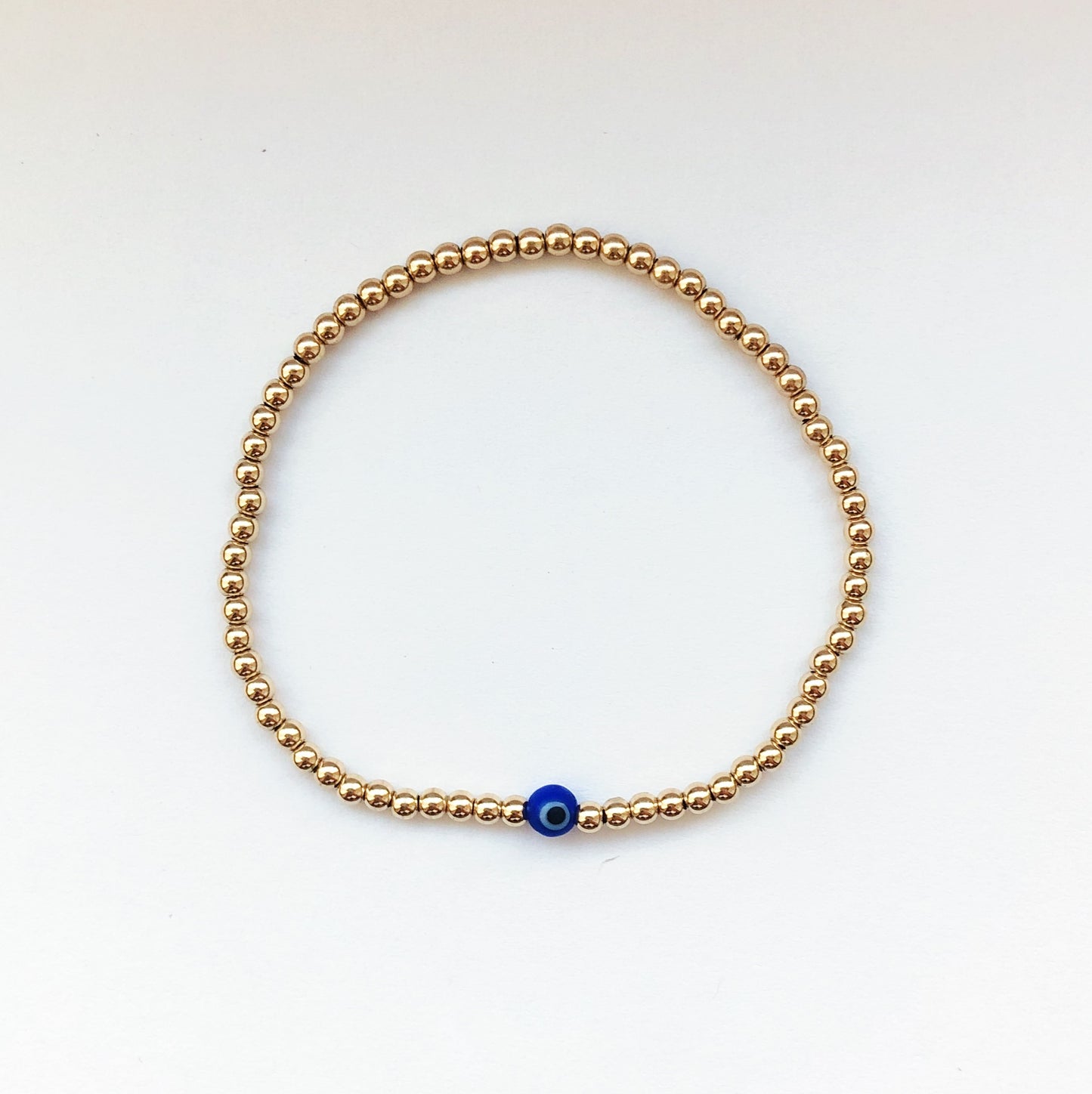 Evil Eye 14K Gold Bead Bracelets