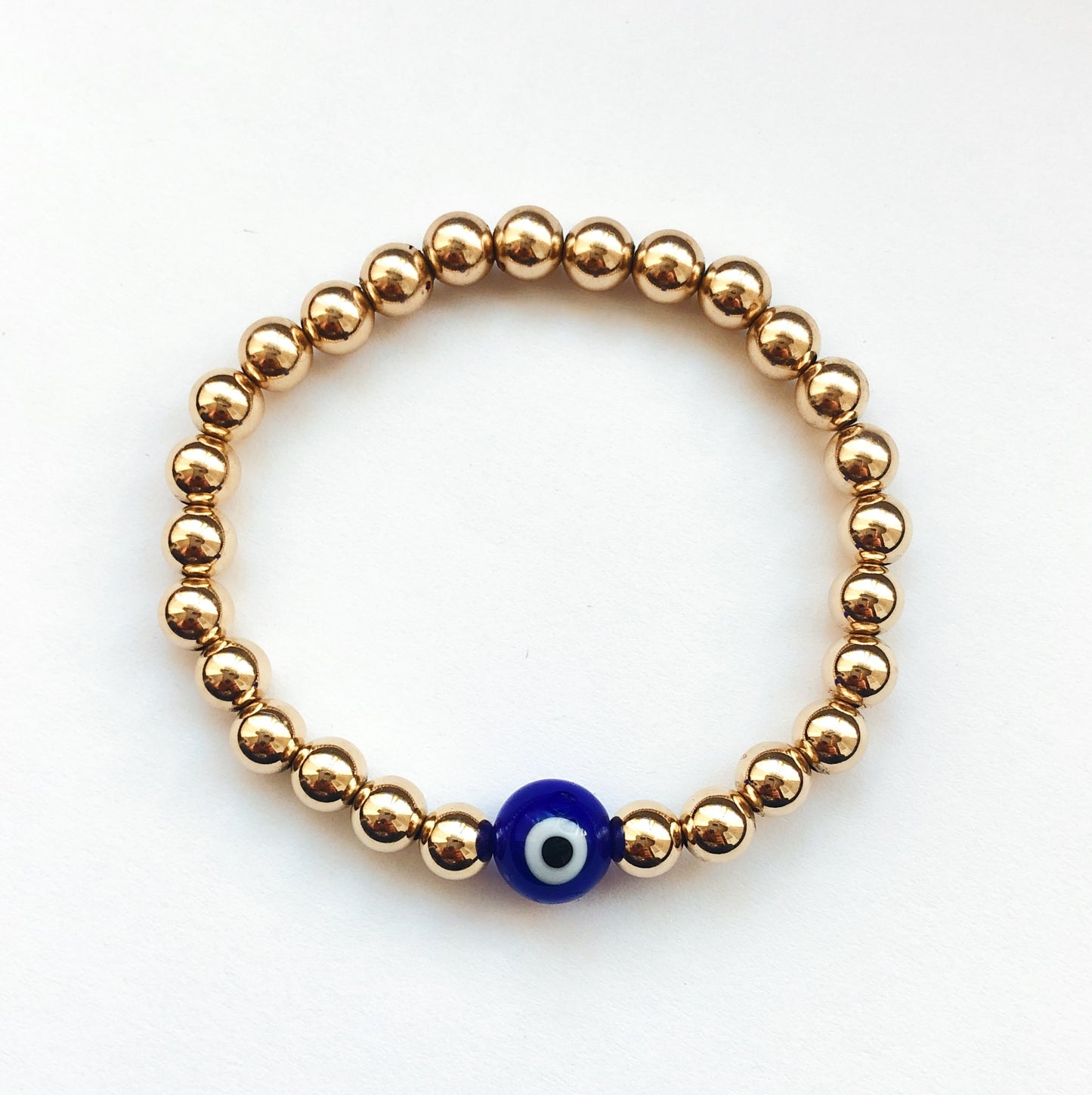 Evil Eye 14K Gold Bead Bracelets